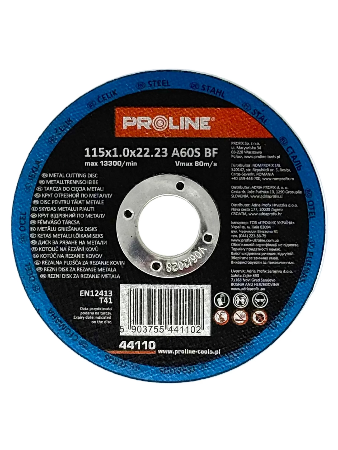 Doorslijpschijf 115mm