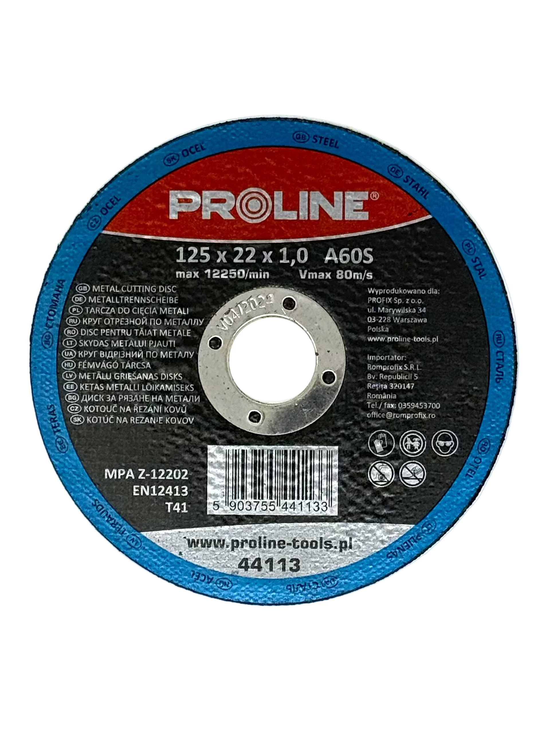 Doorslijpschijf 125mm